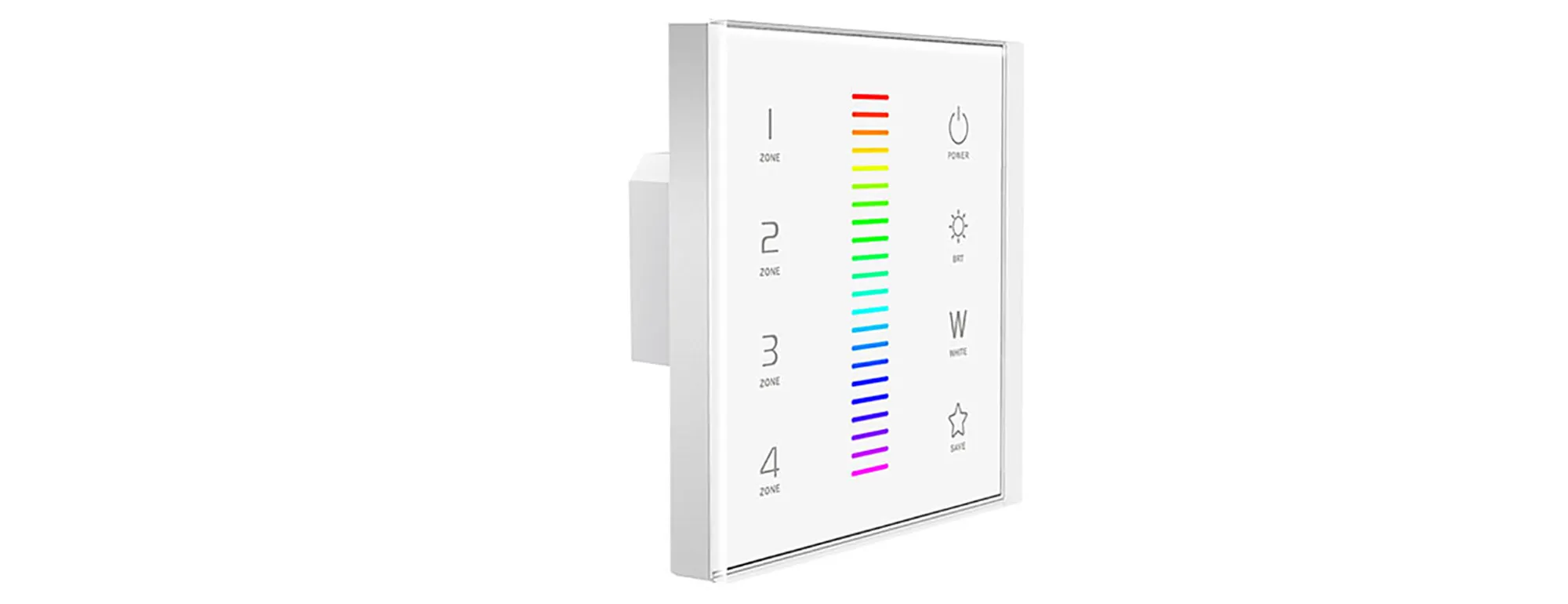 EX8  RF 2.4GHz + DMX 512 RGBW Controller Touch Panel 4 Zone
